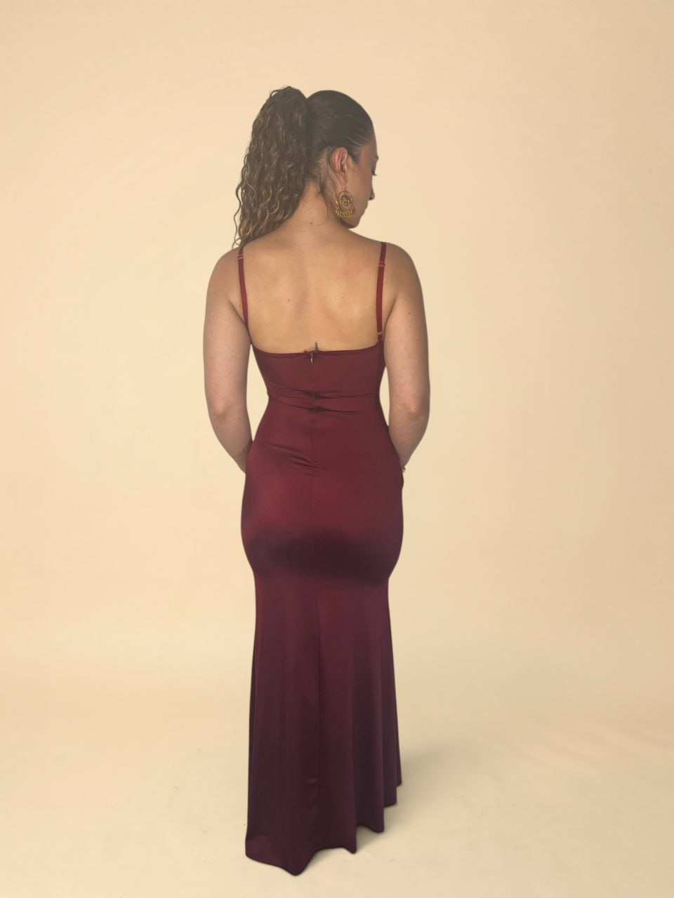Abito Lungo in Chiffon Rosa